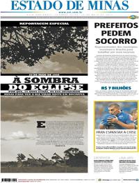 Capa do jornal Estado de Minas 15/05/2017
