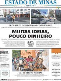 Capa do jornal Estado de Minas 15/07/2017