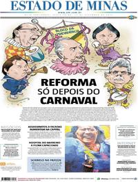 Capa do jornal Estado de Minas 15/12/2017
