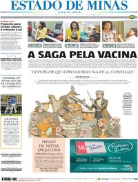 Capa do jornal Estado de Minas 16/02/2017