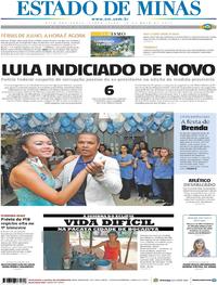 Capa do jornal Estado de Minas 16/05/2017