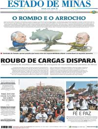 Capa do jornal Estado de Minas 16/08/2017