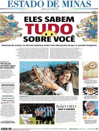 Capa do jornal Estado de Minas 17/12/2017