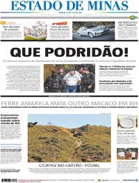 Capa do jornal Estado de Minas 18/03/2017