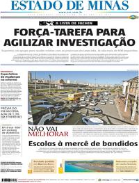 Capa do jornal Estado de Minas 18/04/2017