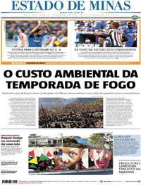 Capa do jornal Estado de Minas 18/09/2017