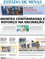 Capa do jornal Estado de Minas 19/01/2017