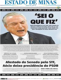 Capa do jornal Estado de Minas 19/05/2017