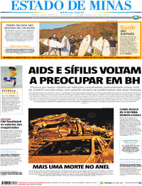 Capa do jornal Estado de Minas 19/08/2017