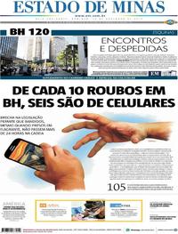 Capa do jornal Estado de Minas 19/11/2017