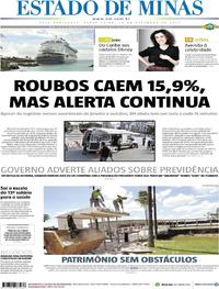 Capa do jornal Estado de Minas 19/12/2017