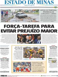 Capa do jornal Estado de Minas 20/03/2017