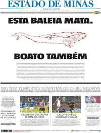 Capa do jornal Estado de Minas 20/04/2017
