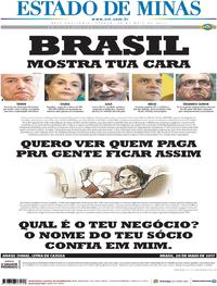 Capa do jornal Estado de Minas 20/05/2017