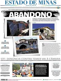 Capa do jornal Estado de Minas 21/09/2017
