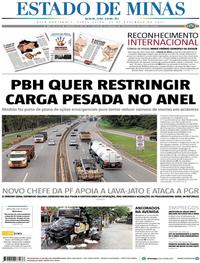 Capa do jornal Estado de Minas 21/11/2017