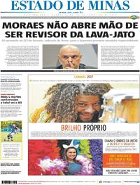 Capa do jornal Estado de Minas 22/02/2017