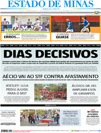 Capa do jornal Estado de Minas 22/05/2017