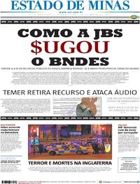 Capa do jornal Estado de Minas 23/05/2017