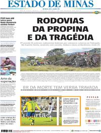 Capa do jornal Estado de Minas 23/06/2017