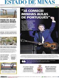 Capa do jornal Estado de Minas 23/09/2017