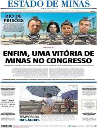 Capa do jornal Estado de Minas 23/11/2017