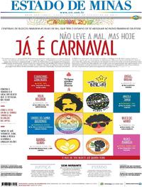 Capa do jornal Estado de Minas 24/02/2017