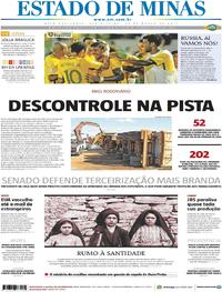 Capa do jornal Estado de Minas 24/03/2017