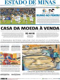 Capa do jornal Estado de Minas 24/08/2017