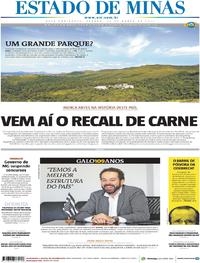 Capa do jornal Estado de Minas 25/03/2017