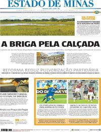 Capa do jornal Estado de Minas 25/09/2017
