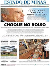 Capa do jornal Estado de Minas 25/10/2017
