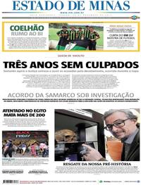 Capa do jornal Estado de Minas 25/11/2017