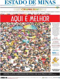 Capa do jornal Estado de Minas 26/02/2017