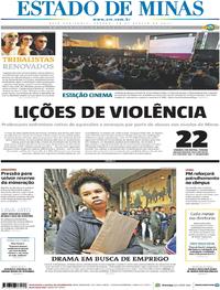 Capa do jornal Estado de Minas 26/08/2017