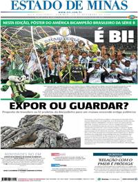 Capa do jornal Estado de Minas 26/11/2017