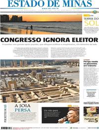 Capa do jornal Estado de Minas 26/12/2017