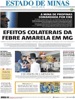 Capa do jornal Estado de Minas 27/01/2017