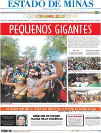 Capa do jornal Estado de Minas 27/02/2017