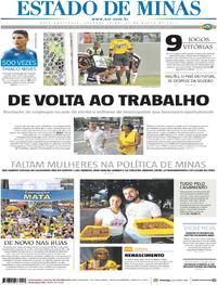 Capa do jornal Estado de Minas 27/03/2017