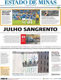Capa do jornal Estado de Minas 27/07/2017