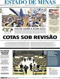 Capa do jornal Estado de Minas 27/09/2017