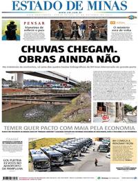 Capa do jornal Estado de Minas 27/10/2017
