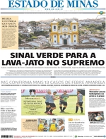 Capa do jornal Estado de Minas 28/01/2017