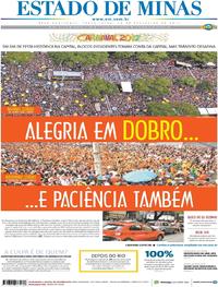 Capa do jornal Estado de Minas 28/02/2017