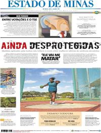 Capa do jornal Estado de Minas 28/05/2017