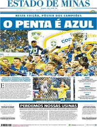 Capa do jornal Estado de Minas 28/09/2017