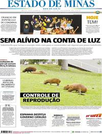 Capa do jornal Estado de Minas 28/10/2017