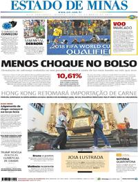 Capa do jornal Estado de Minas 29/03/2017
