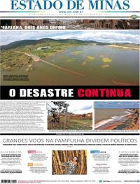 Capa do jornal Estado de Minas 29/10/2017